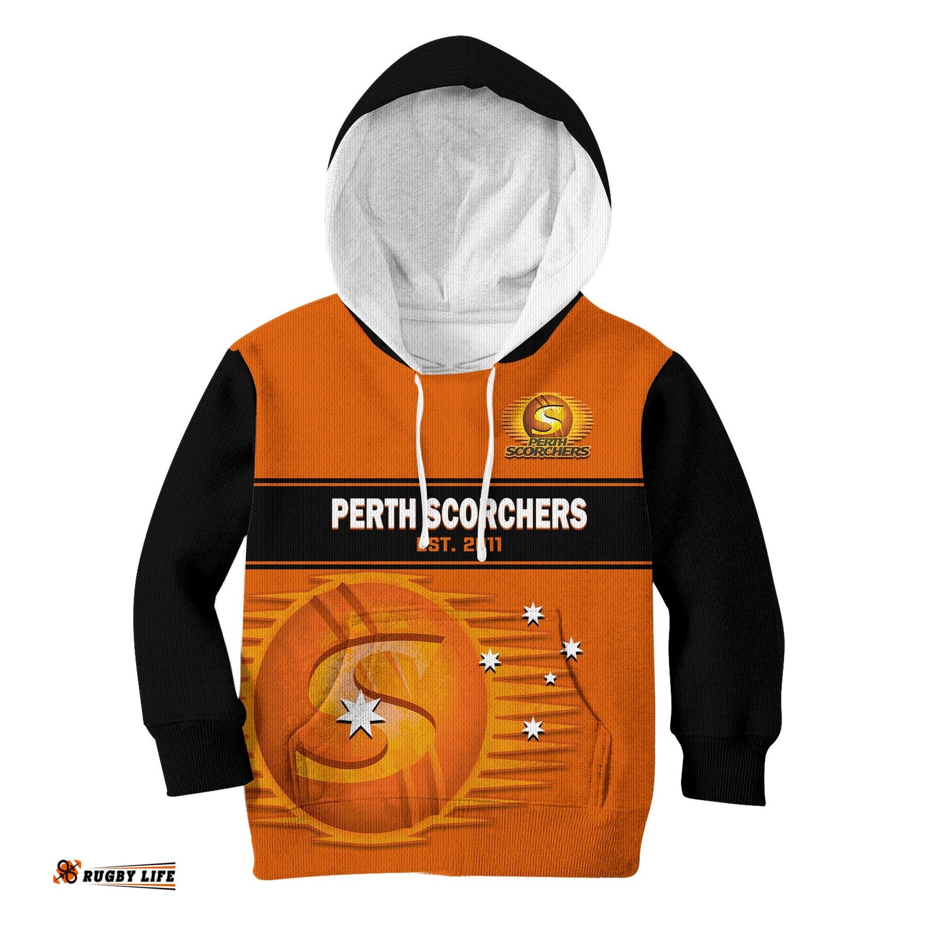 Perth Scorchers Cricket Hoodie KID Est 2011 Sporty Version
