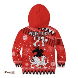 Custom Dragons Rugby Kid Hoodie Chirstmas Vibe