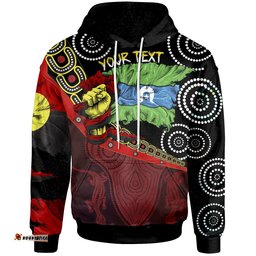 Custom Breakout Kid Hoodie Aboriginal Flags and Dot Acrylic Paint Style NAIDOC Kids