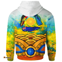 Aboriginal Kid Zip Up Hoodie, Australia Kangaroo NAIDOC Week For Kid