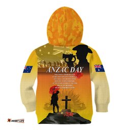 Australia ANZAC Day Kid Hoodie Gallipoli Lest We Forget