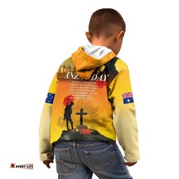 Australia ANZAC Day Kid Hoodie Gallipoli Lest We Forget
