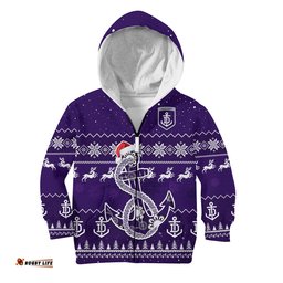 Custom Personalised Dockers Football Hoodie KID Freo Indigenous Merry Christmas