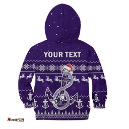 Custom Personalised Dockers Football Hoodie KID Freo Indigenous Merry Christmas