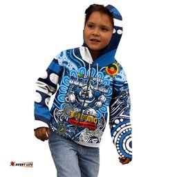 Custom NAIDOC Week 2024 Bulldogs Kid Hoodie Mascot Rugby