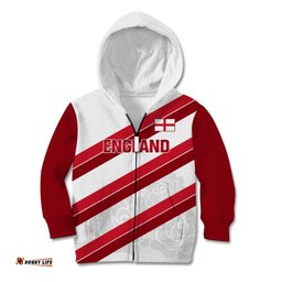 Custom England Rugby Kid Hoodie 2024 Go Champions Red Rose Sporty Version