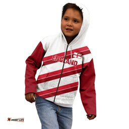 Custom England Rugby Kid Hoodie 2024 Go Champions Red Rose Sporty Version