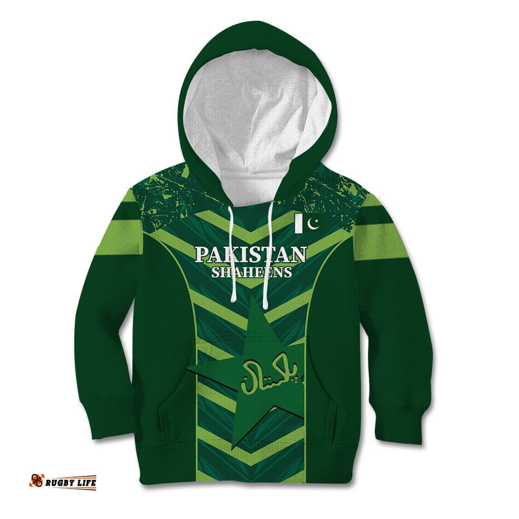 Custom Pakistan Cricket Kid Hoodie 2024 World Cup Go Shaheens