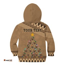 Personalised Wombat Christmas Tree Kid Hoodie Australia Merry Xmas Simple Style