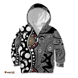 Torest Trait Islands Map Mix Aboriginal Pattern Kid Hoodie