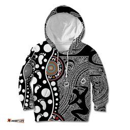 Torest Trait Islands Map Mix Aboriginal Pattern Kid Hoodie