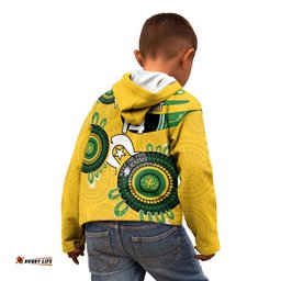Custom Matildas NAIDOC Week Kid Hoodie Australia Kangaroo Keep The Fire Burning Yellow