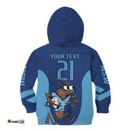 Custom New South Wales Rugby Kid Hoodie Blues Cockroach Origin Sporty