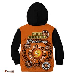 Perth Scorchers Cricket Hoodie KID Indigenous 5th Champions BBL Proud