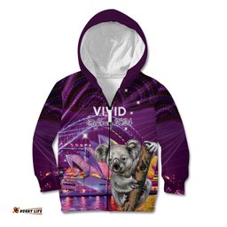 Vivid Sydney Australia Kid Hoodie Humanity Aussie Koala Fanciful Light