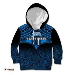 Adelaide Strikers Cricket Kid Hoodie Unique Indigenous Art Mix Polynesian Pattern