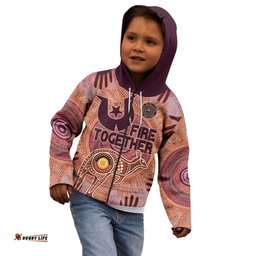 Fire Together NAIDOC 2024 Kid Hoodie Indigenous Cultural Spirit