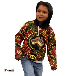 Australia Vote YES Kid Hoodie Indigenous Voice Maps to Parliament Australia