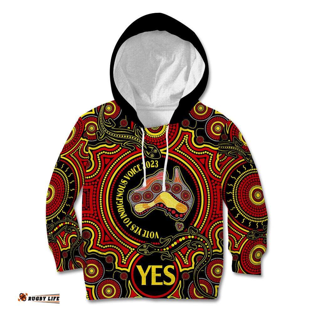 Australia Vote YES Kid Hoodie Indigenous Voice Maps to Parliament Australia