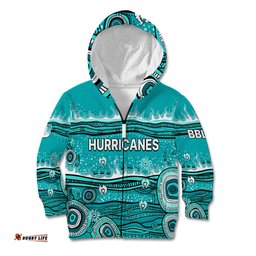 Custom Text And Number Australia Heat Cricket Kid Hoodie Indigenous