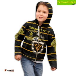 KID Custom Text Cornwall Rugby Personalised Zip Hoodie Trelawny's Army