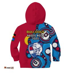 Western Bulldogs Football NAIDOC Hoodie KID Indigenous For Our Elders
