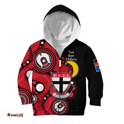 St Kilda Football NAIDOC Hoodie KID Saints Indigenous For Our Elders