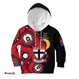 St Kilda Football NAIDOC Hoodie KID Saints Indigenous For Our Elders