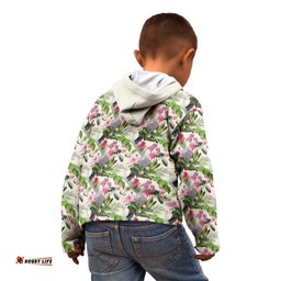 Aussie Pink Cockatoo Flowers Seamless Pattern Kid Hoodie LT9