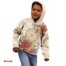 Australia Banksia Kid Hoodie Aussie Native Flowers Indigenous Art LT14