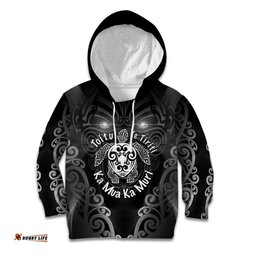 Aotearoa Toitu Te Tiriti Kid Hoodie Ka Mua Ka Muri LT05