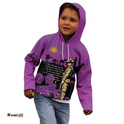 ANZAC Soldier and War Animals Kid Hoodie We Will Remember Them LT15