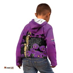 ANZAC Soldier and War Animals Kid Hoodie We Will Remember Them LT15