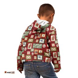 Aussie Birds Christmas La La Land Kid Hoodie Red Vintage Stamp Edition LT9