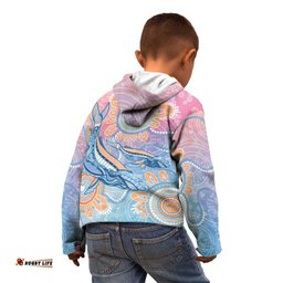 Aussie NAIDOC Week Pastel Kid Hoodie Dreaming Whales LT7