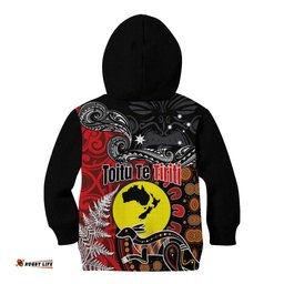 Aotearoa and Australia Toitu Te Tiriti Kid Hoodie Honour the Treaty - Te Tiriti Is Us LT03
