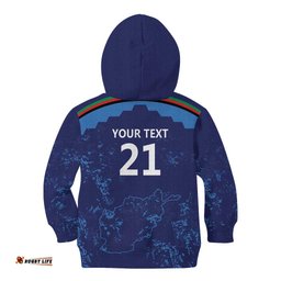Afghan Atalans Cricket Custom Kid Hoodie Afghanistan Map with Sporty Style LT9