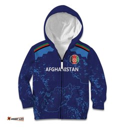 Afghan Atalans Cricket Custom Kid Hoodie Afghanistan Map with Sporty Style LT9