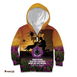 Animal War Heroes Australia ANZAC Day Kid Hoodie We Will Always Remember Them LT14