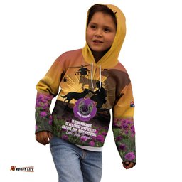 Animal War Heroes Australia ANZAC Day Kid Hoodie We Will Always Remember Them LT14