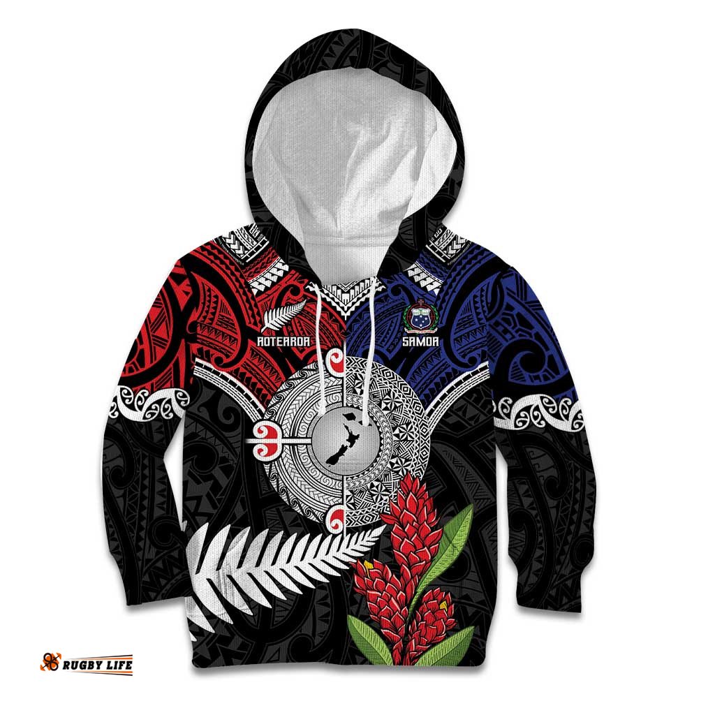 Aotearoa and Samoa Mo Te Tiriti Kid Hoodie Tangata Moana Stand with Tangata Whenua LT9