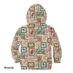 Aussie Birds Christmas La La Land Kid Hoodie Beige Vintage Stamp Edition LT9