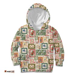 Aussie Birds Christmas La La Land Kid Hoodie Beige Vintage Stamp Edition LT9
