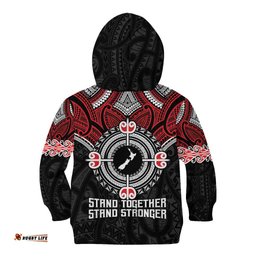 Aotearoa Proud To Be Maori Kid Hoodie New Zealand Fight Together LT9