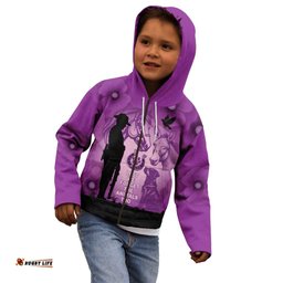 Australia Animals ANZAC Day Kid Hoodie Lest We Forget The Animals Too Purple Poppy LT14