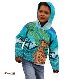 Aussie Aurora Borealis Aboriginal Art Kid Hoodie LT7