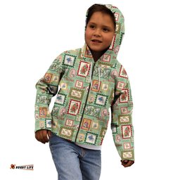 Aussie Birds Christmas La La Land Kid Hoodie Green Vintage Stamp Edition LT9