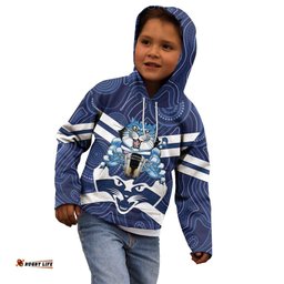 AFL Cats Football Personalised Kid Hoodie Final Geelong Premiers Trophy Aboriginal LT14