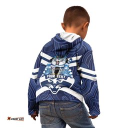 AFL Cats Football Personalised Kid Hoodie Final Geelong Premiers Trophy Aboriginal LT14