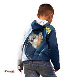 Australia Day Kid Hoodie Koala Blue Modern Vibe LT7